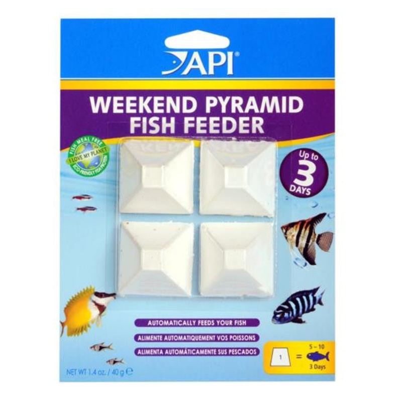 API - 3 Day Pyramid Fish Feeder (4pk)
