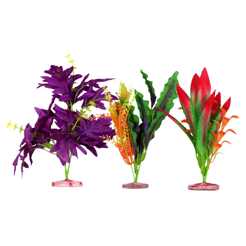 Aquamate - Medium Silk Plants Bright (3pk)