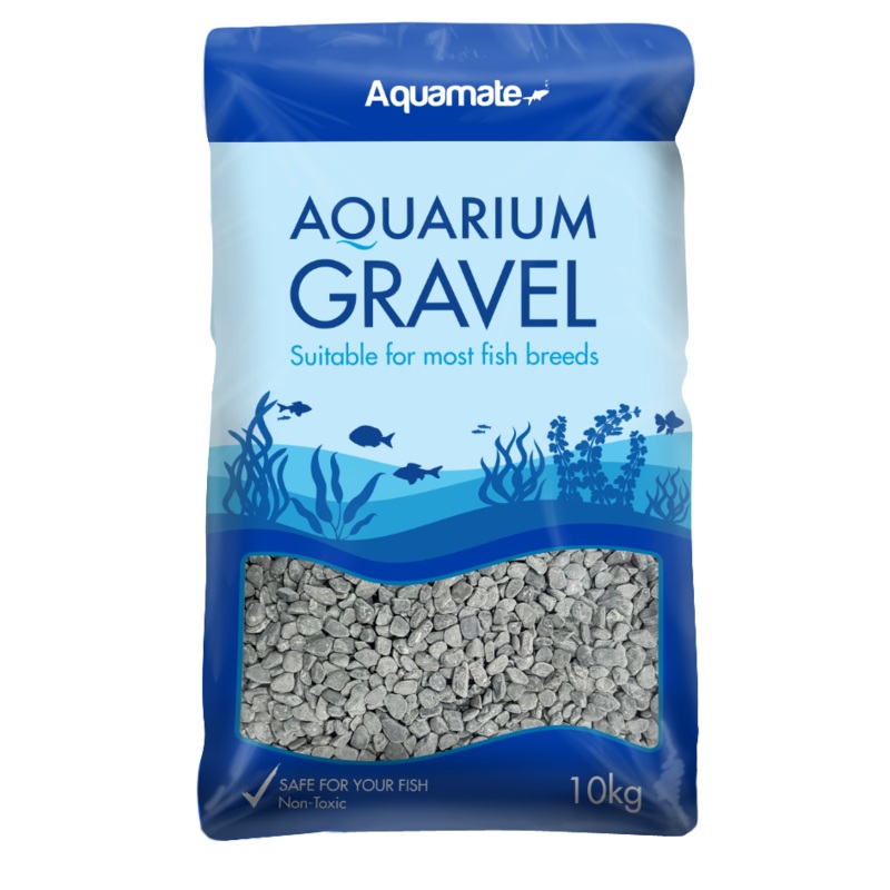 Aquamate - Natural Gravel 10kg (Dark Black)