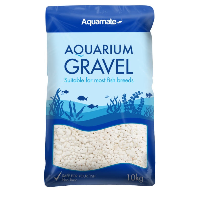 Aquamate - Natural Gravel 10kg (Snow White)