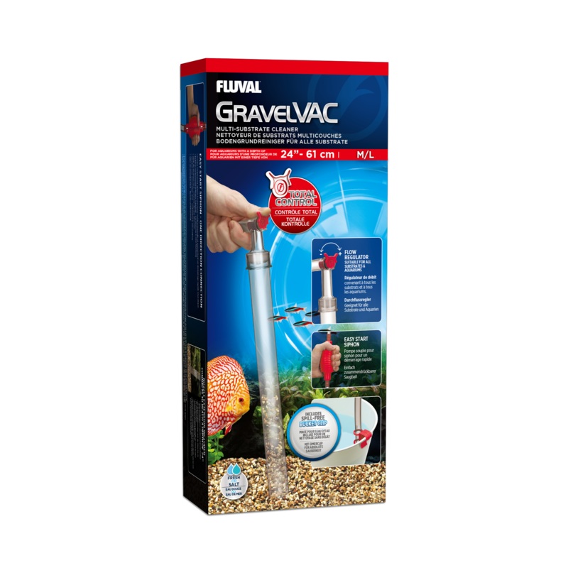 Fluval - Gravel Vac Multi-Surface Substrate Cleaner (Medium/Large)
