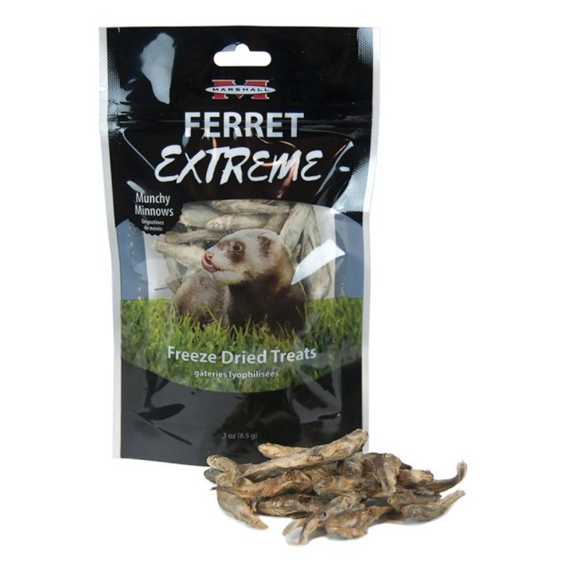 Marshall Ferret Extreme Freeze Dried Munchy Minnows Treat 3 oz.
