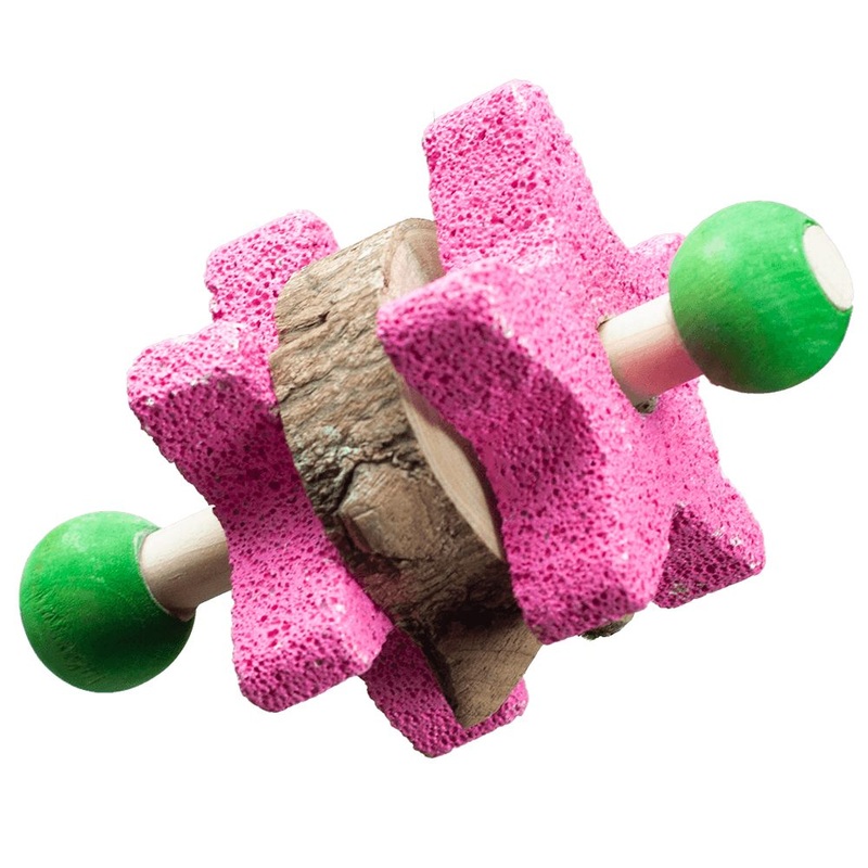 A&E Nibbles Star Pumice Dumbbell Chew