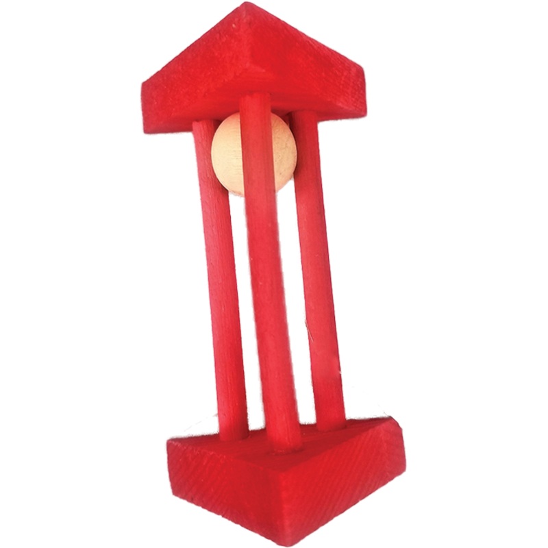 A&E Nibbles Wooden Triangle with Ball Chew Toy