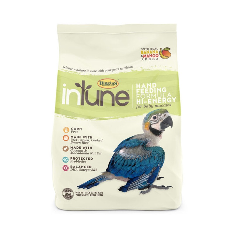 Higgins Intune Hand Feeding Hi Energy Formula Macaw 5 lb.