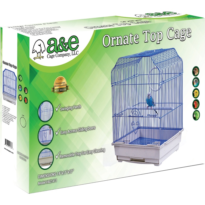 A&E Ornate Top Bird Cage White
