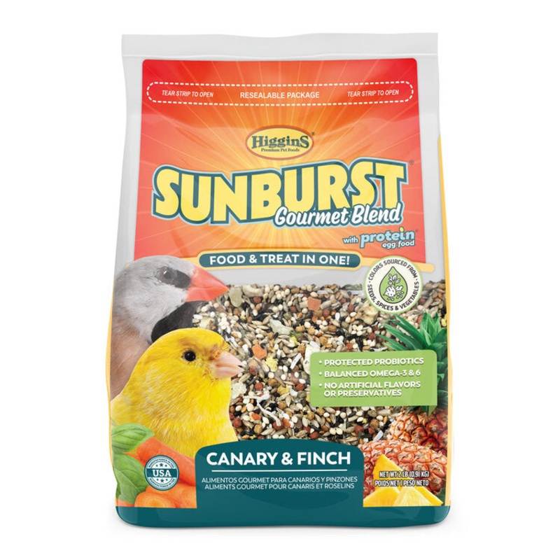Higgins Sunburst Gourmet Blend Canary & Finch Food 2 lb.