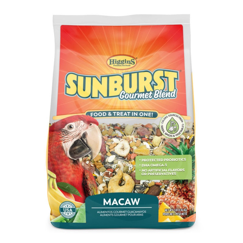 Higgins Sunburst Gourmet Blend Macaw 3 lb.