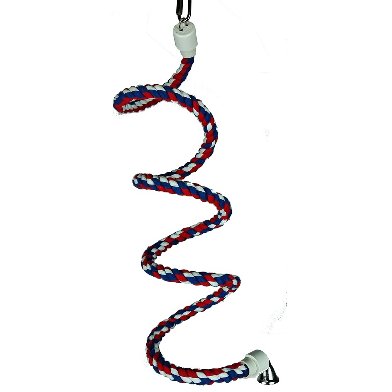 A&E Cage Happy Beaks Cotton Rope Boing with Bell 52 inches long