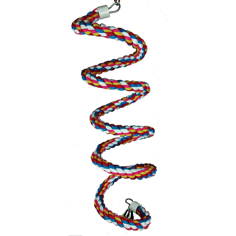 A&E Happy Beaks Cotton Rope Boing with Bell 96 inch