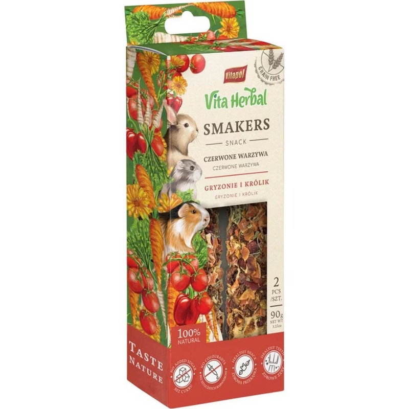 A&E Smakers Vita Herbal Red Vegetable Small Animal Treat 2 pack