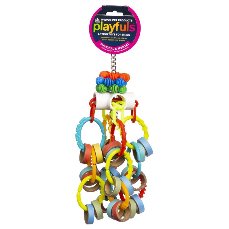 Prevue Pet Playfuls Loops N Rings Bird Toy