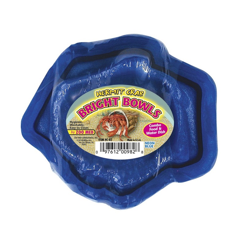 Zoo Med Hermit Crab Bright Bowls Neon Blue