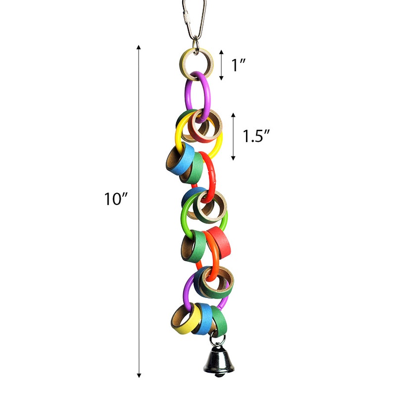 A&E Happy Beaks Bagels and Bells Bird Toy