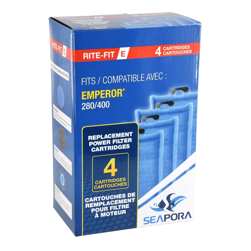 Seapora Rite-Fit E Cartridges for Emperor Power Filters 280&400&450