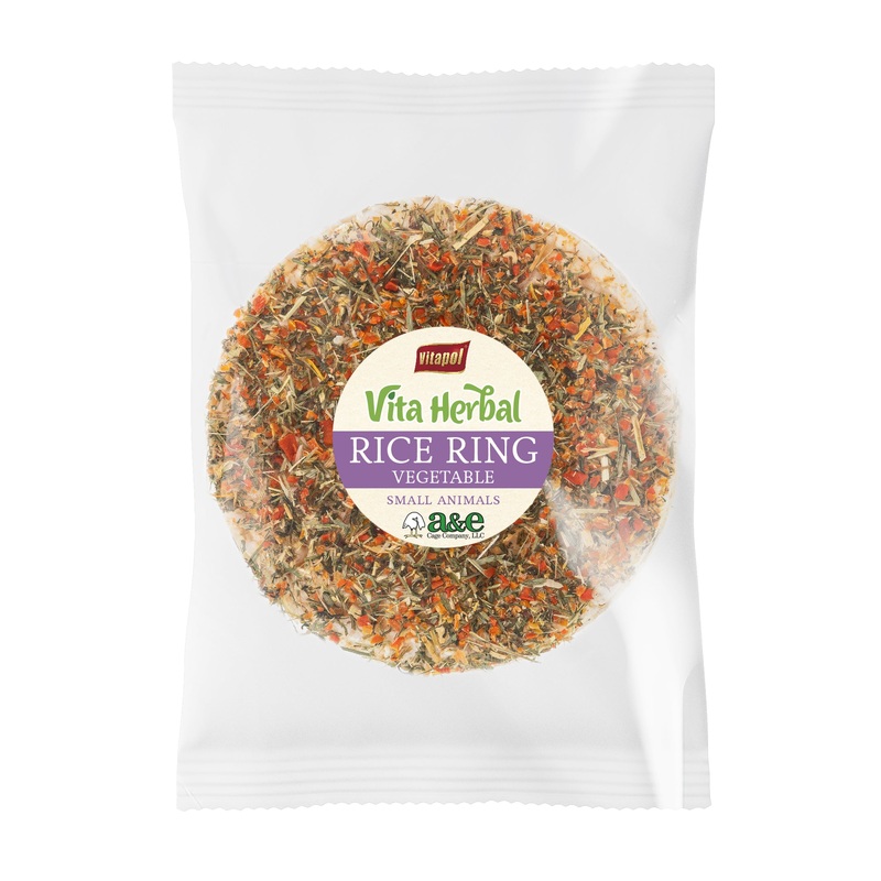 A&E Vita Herbal Circle Rice Cake Small Animal Treat Vegetable