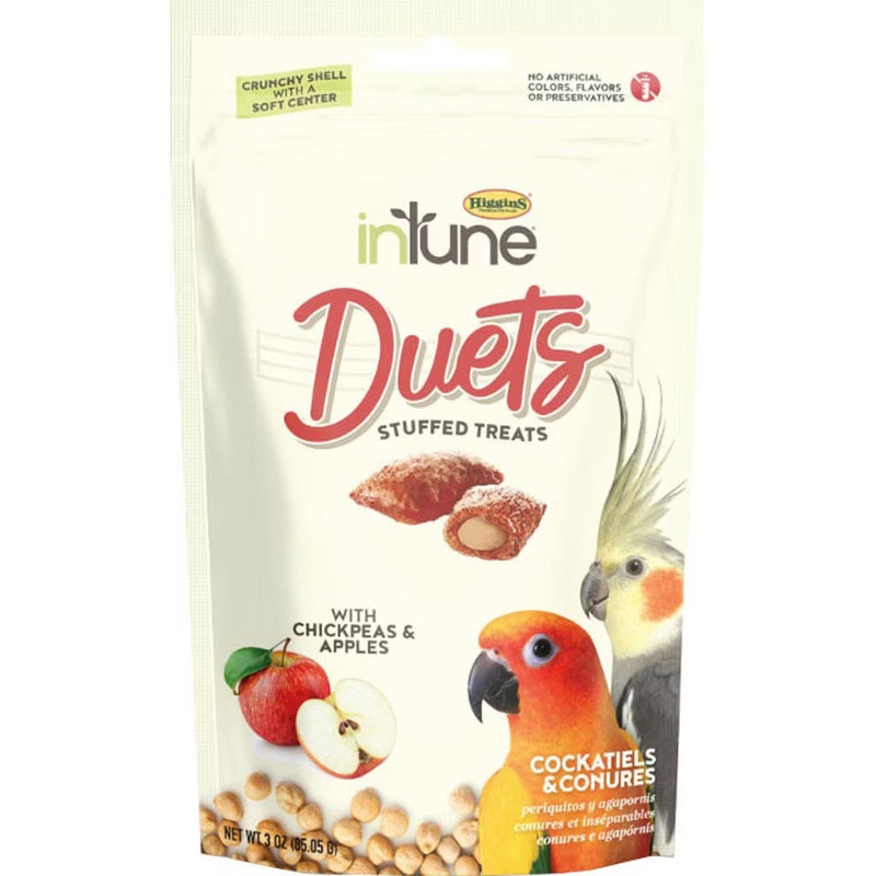 Higgins Intune Duets Chickpeas & Apples Bird Treat 3 oz.