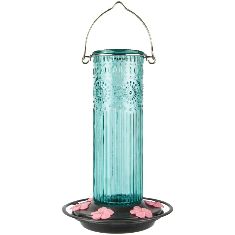 Nature's Way Antique Glass Gravity Hummingbird Feeder