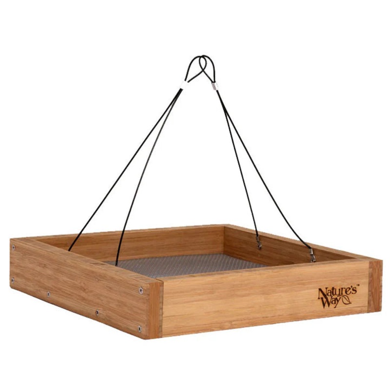 Nature's Way Bamboo Hanging Platform Feeder 12"x12"
