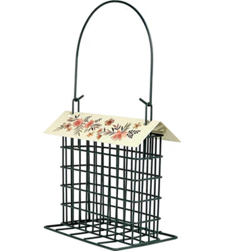 Nature's Way Decorative Suet Cage Bird Feeder Single Cake