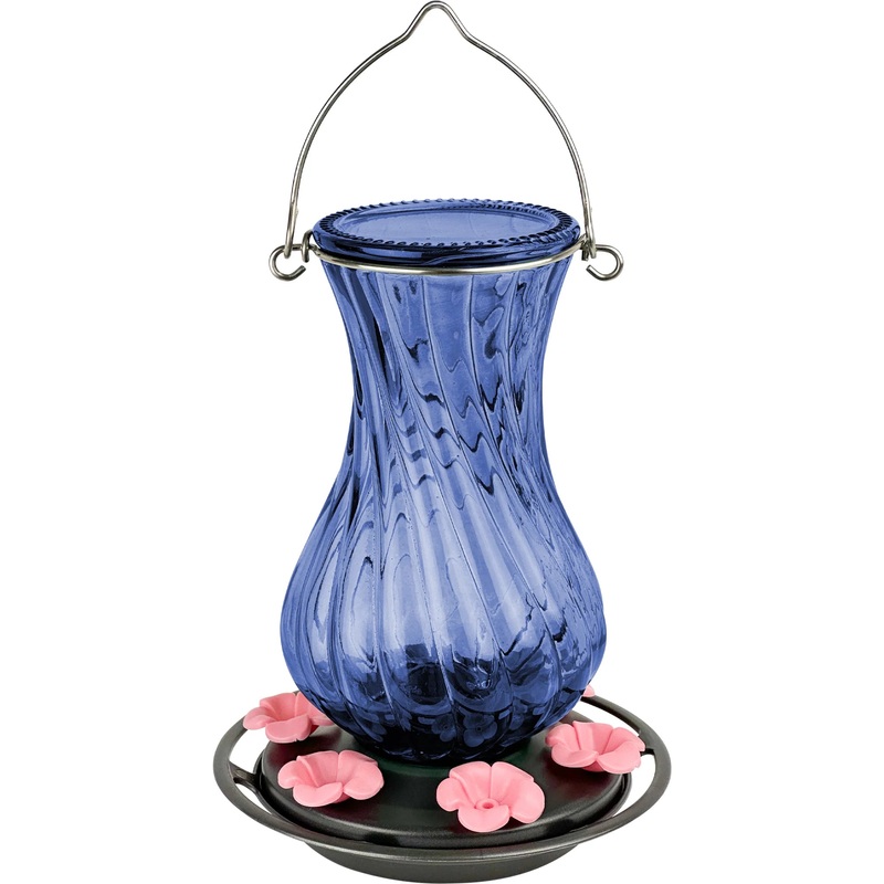 Nature's Way Perfect Pitcher Antique Glass Gravity Hummingbird Feeder 32 oz.