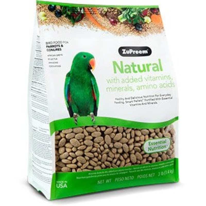 ZuPreem Natural Diet Parrot & Conure Bird Food