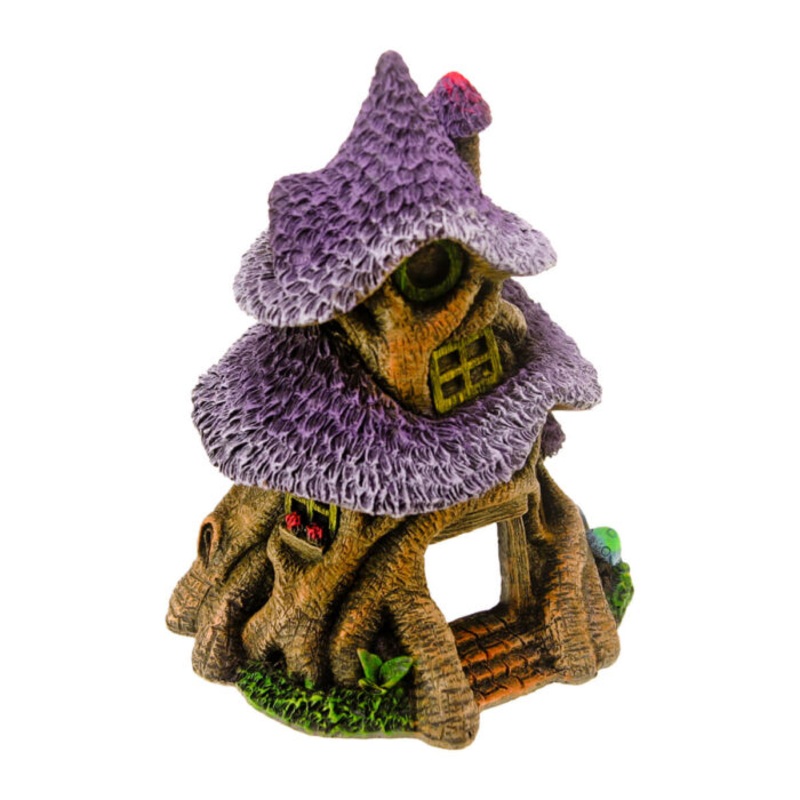 Blue Ribbon Exotic Environments Purple Thatched Roof Tree House
