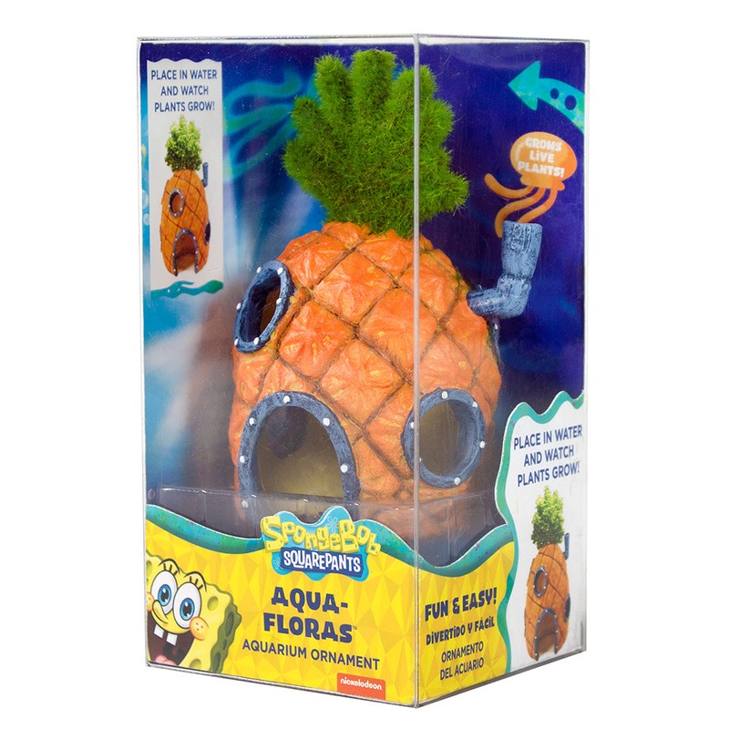 Penn Plax Pineapple Home Aqua-Flora Spongebob