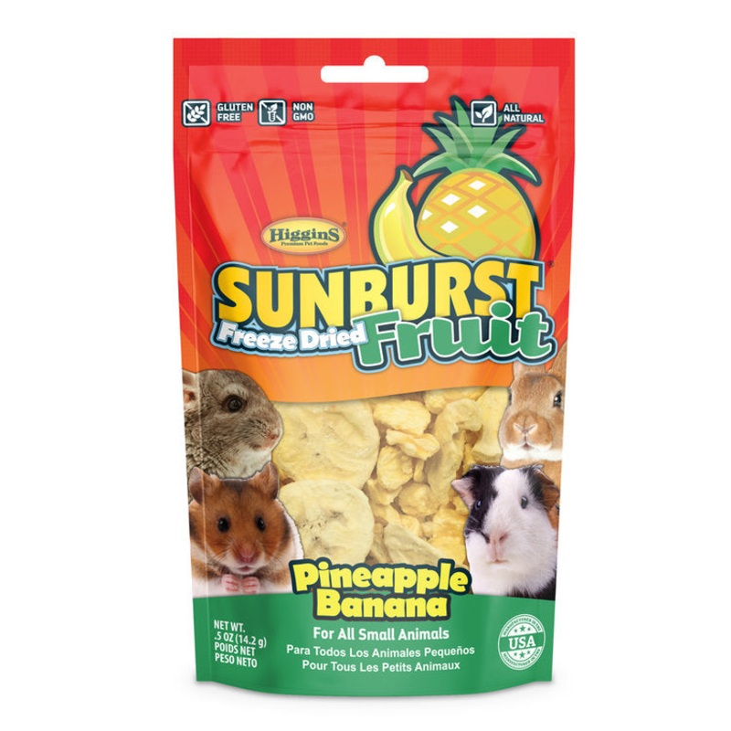 Higgins Sunburst Freeze Dried Fruit Pineapple & Banana Small Animal Treat .5 oz