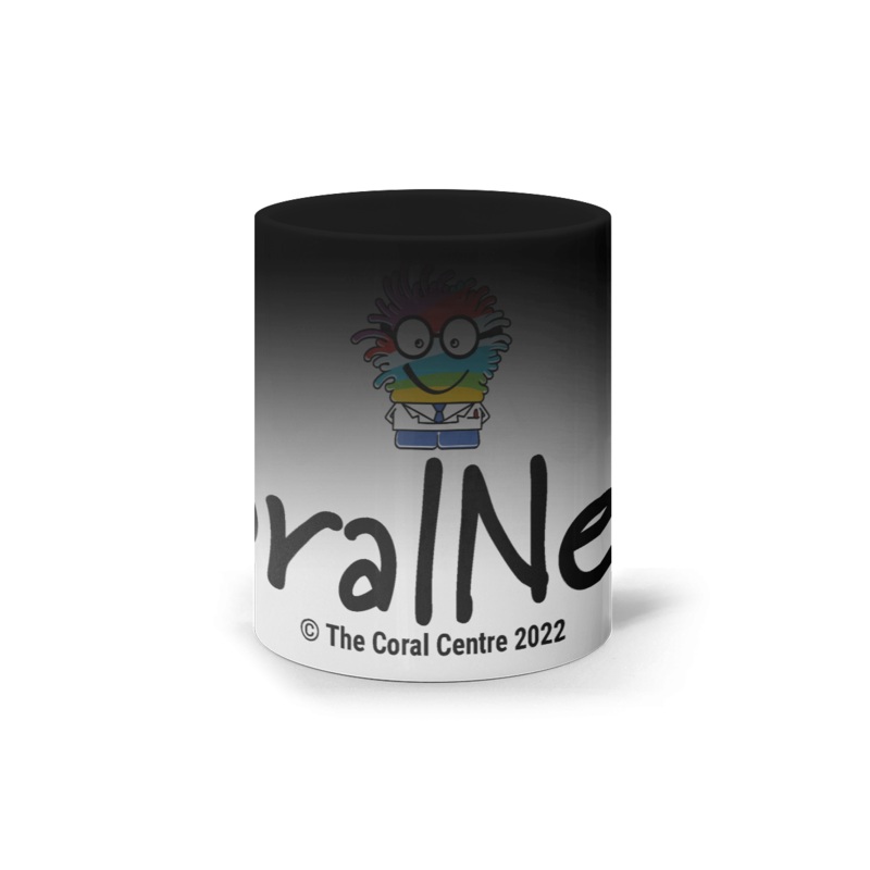 10oz Colour Change Mug White CoralNerd