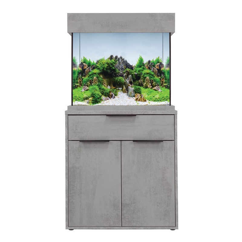 Aqua One OakStyle 110 Aquarium and Cabinet (Concrete)