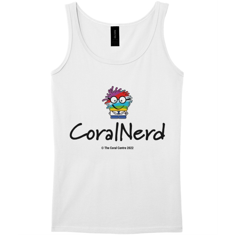 CoralNerd Ladies White Tank Top