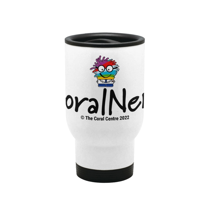 Thermal Travel Mug White CoralNerd