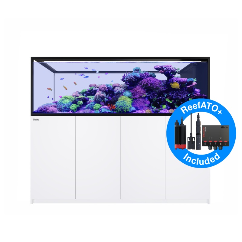 Red Sea Reefer G2+ 950 Deluxe Peninsula Aquarium - White (3 X ReefLED G2 170)