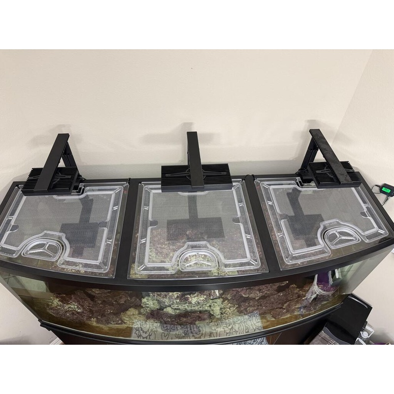 Oceanic 180G Bowfront 3-Piece Custom Polycarbonate Aquarium Screen Top Lid