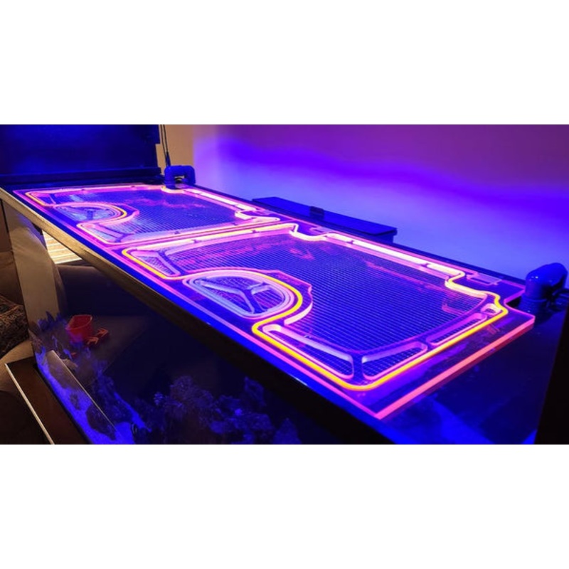 Planet Aquariums Standard Overflow Custom Polycarbonate Aquarium Screen Top Lid