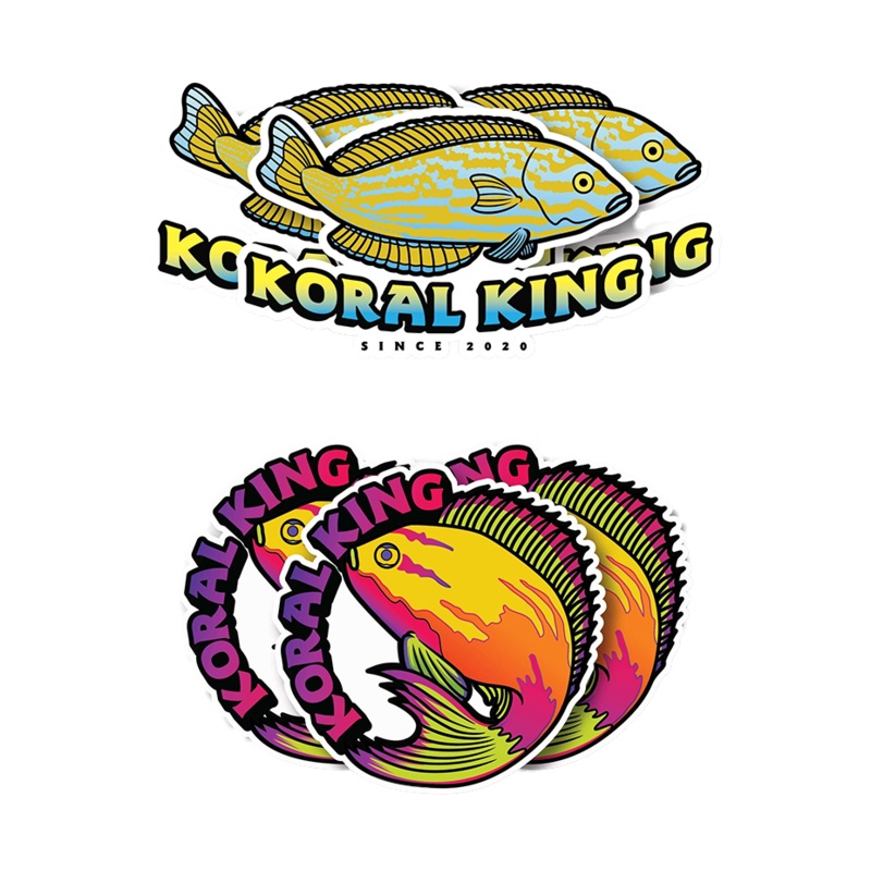 Koral King Fish Sticker