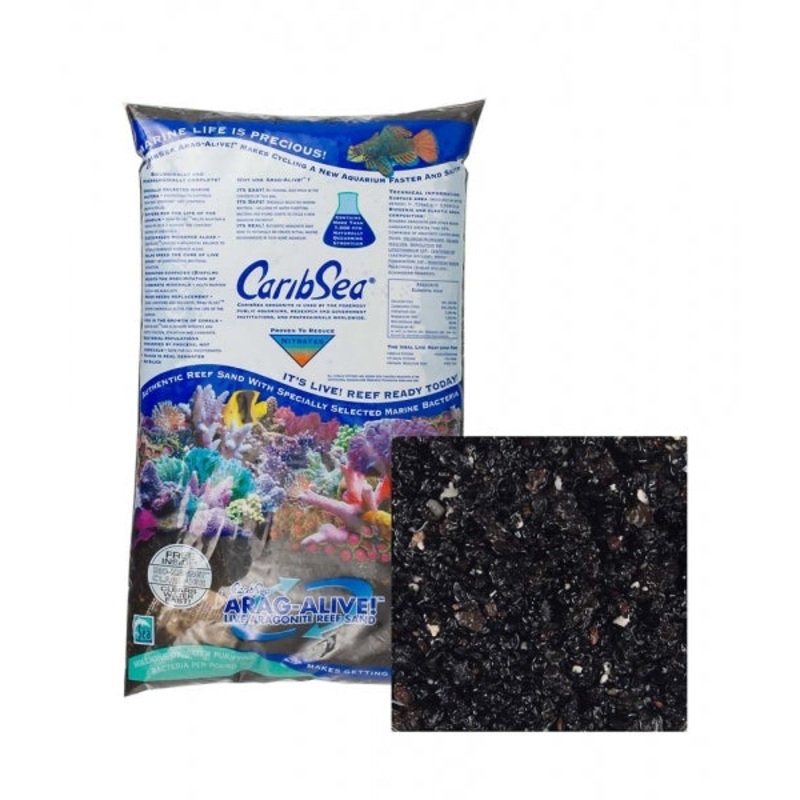 CaribSea Arag-Alive Hawaiian Black Aquarium Sand