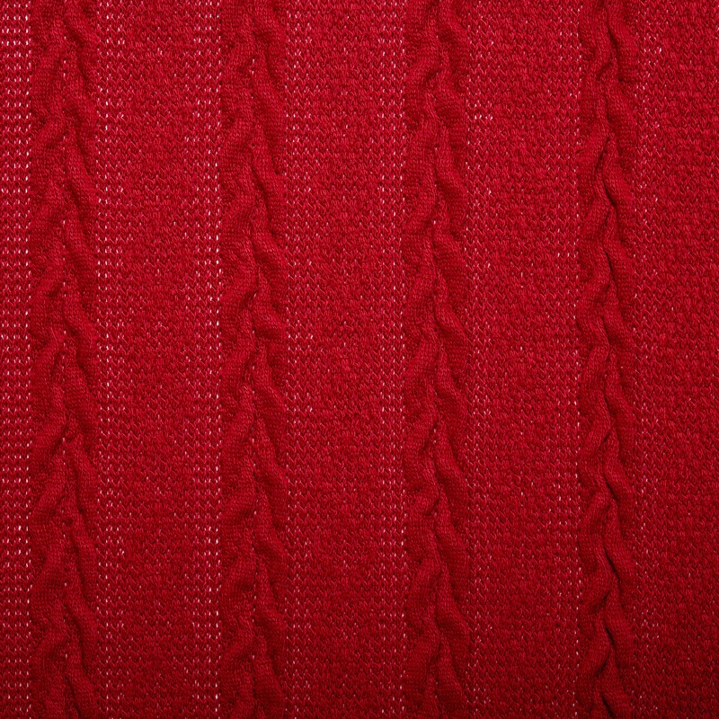 Cable Knit - ADELLE - Dark red